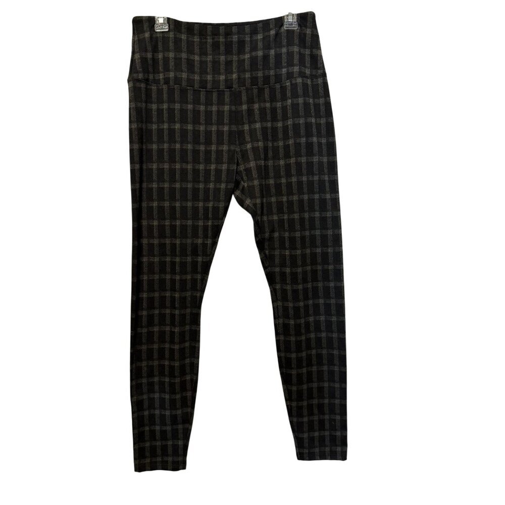 Lysse New York Womens Harvest Plaid High-Waist Stretch Pants Leggings Size L‎